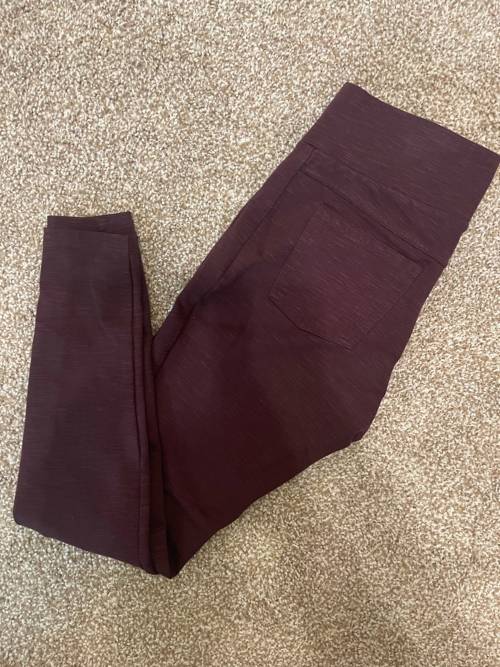 Marty G High-Waisted Deep Burgundy Leggings